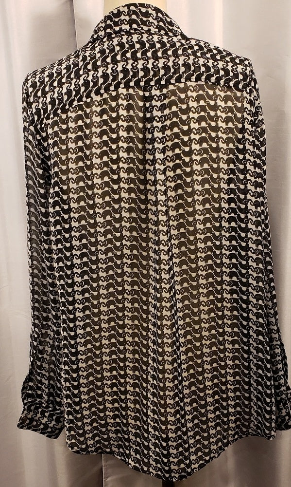 Long Sleeve Elephant Print Two by Vince Camuto Top